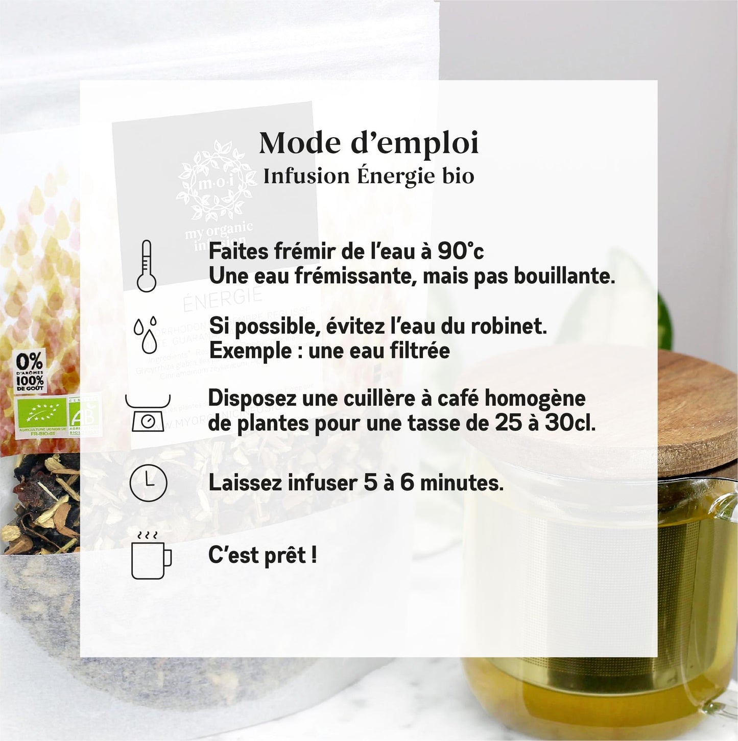 My Organic Infusion 50g | Infusion Bio Artisanale de Corrèze