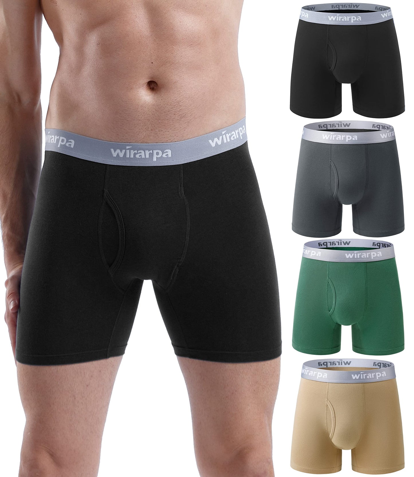 Boxers Homme Coton Confort – Lot de 4 Sans Étiquette