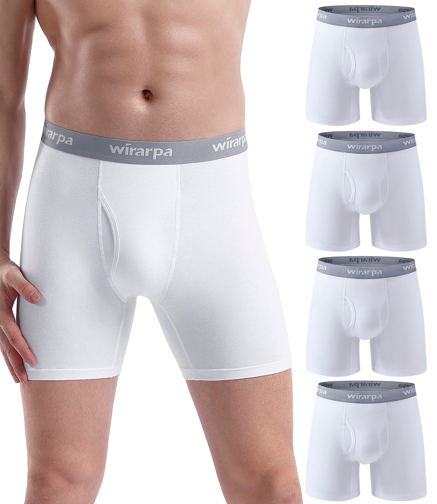 Boxers Homme Coton Confort – Lot de 4 Sans Étiquette