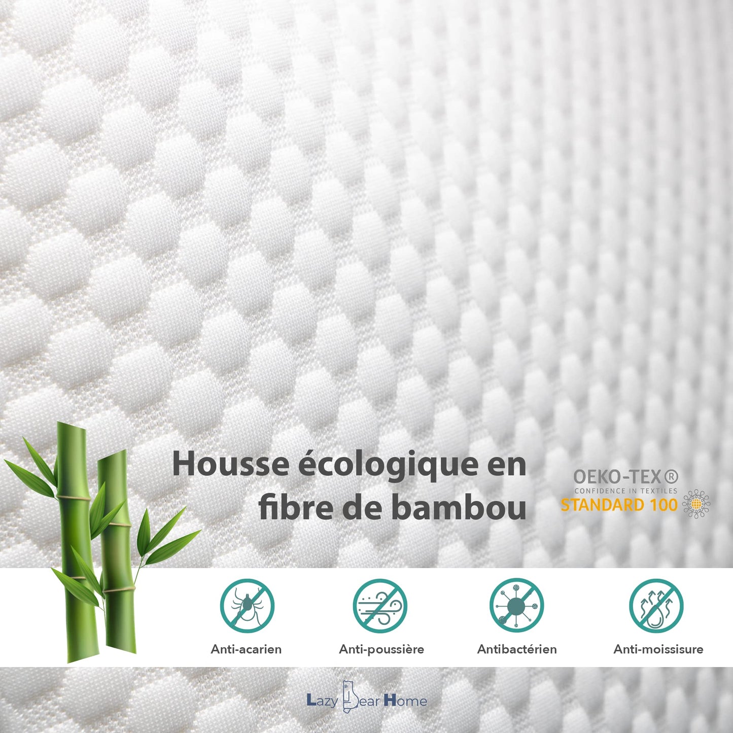 Lazy Bear Home – Oreiller Mémoire de Forme Ergonomique