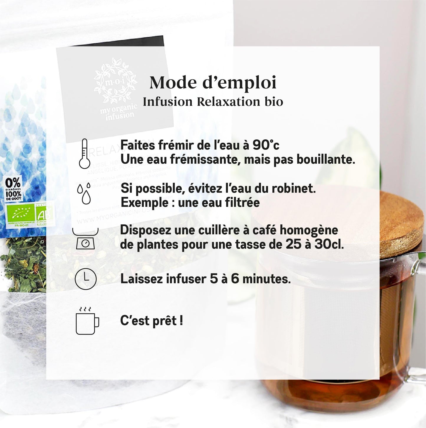 My Organic Infusion 50g | Infusion Bio Artisanale de Corrèze
