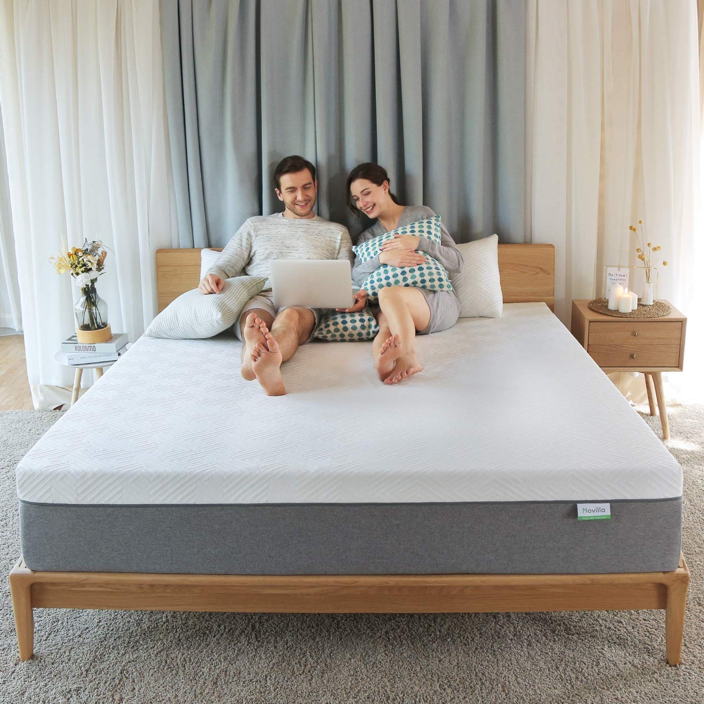 Matelas Réversible – Fibres de Bambou et Mousse Gel à Mémoire de Forme