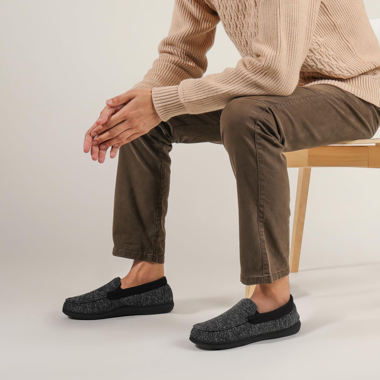 RockDove Pantoufles Mocassins SILVADUR en tissu anti-odeurs pour homme