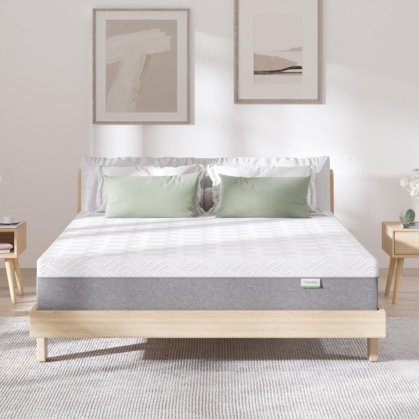 Matelas Réversible – Fibres de Bambou et Mousse Gel à Mémoire de Forme