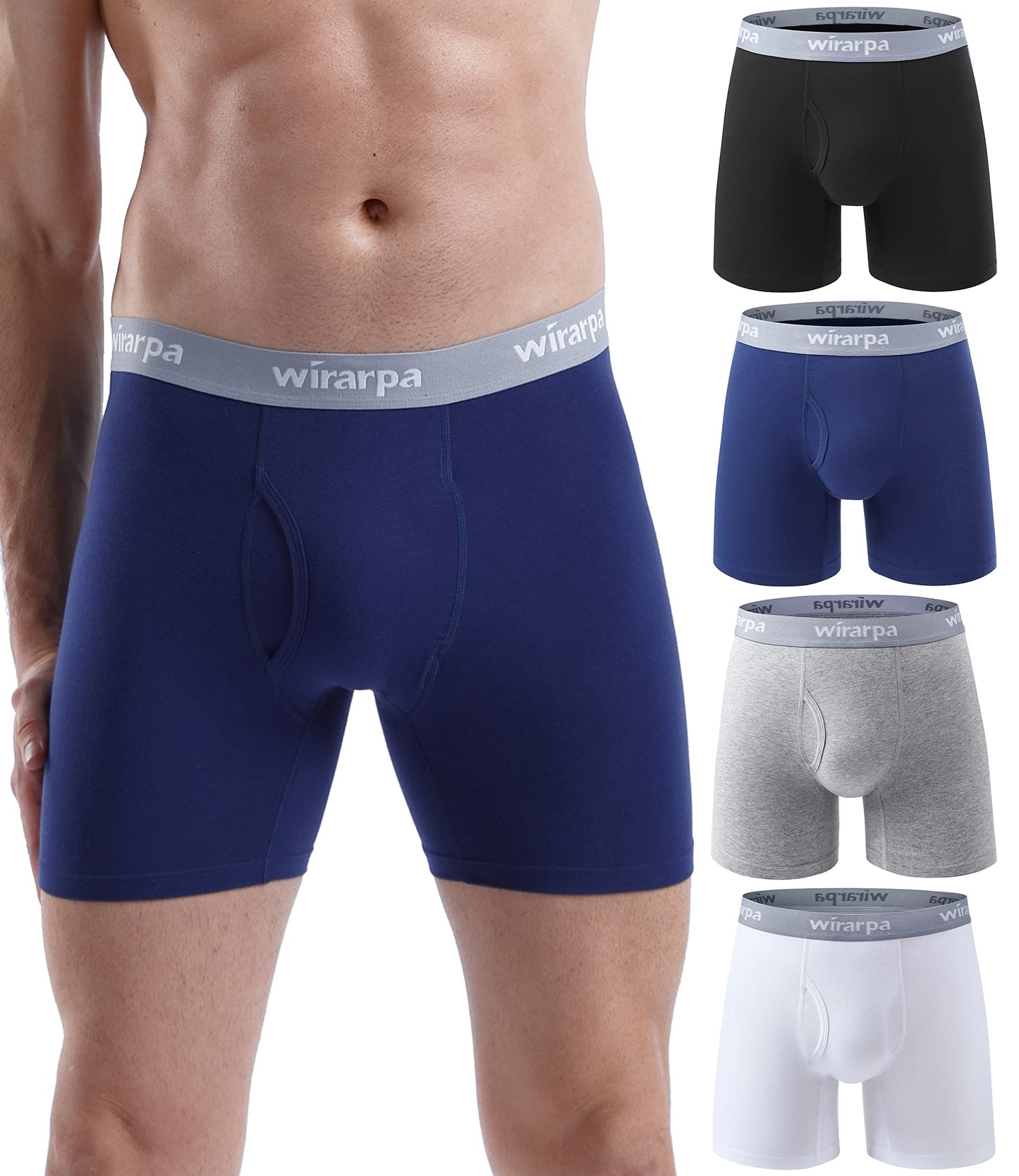 Boxers Homme Coton Confort – Lot de 4 Sans Étiquette
