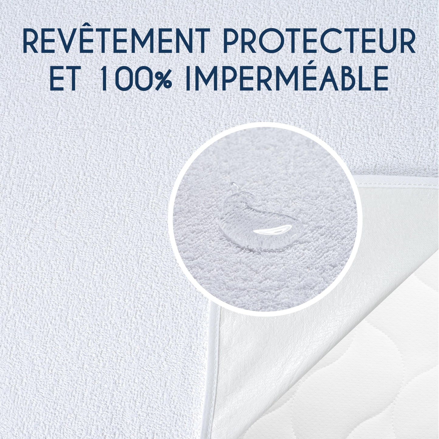 Protège Matelas Imperméable Oeko-TEX – Alèse en Coton Respirant avec 4 Coins Élastiques