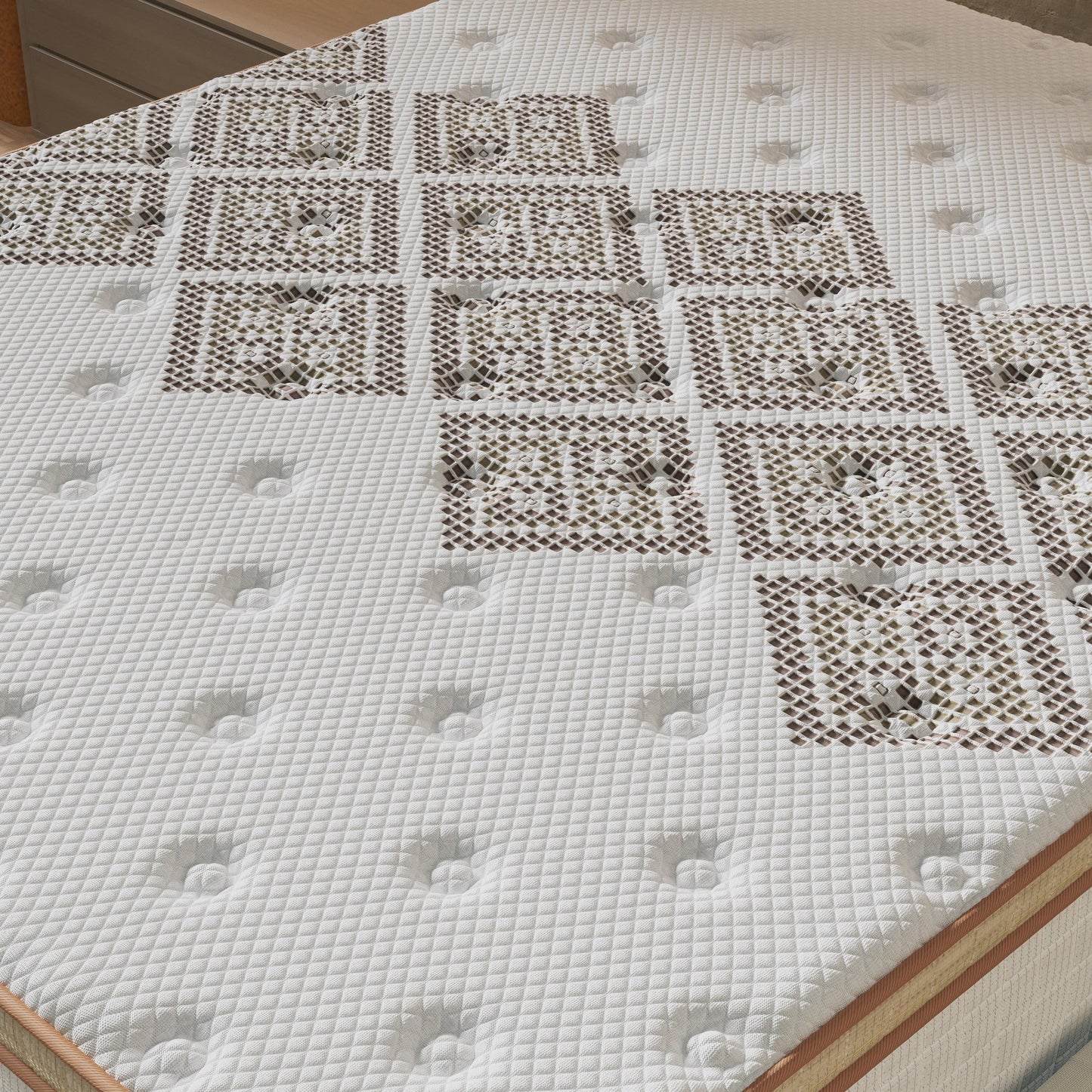Matelas Sensoreve – Ressorts Ensachés, Mousse Haute Densité, Confort Hôtelier
