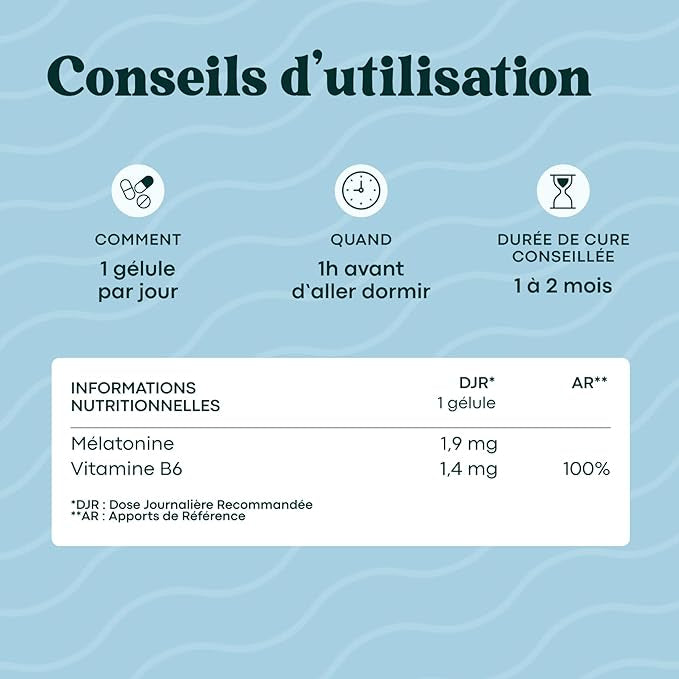 Mélatonine 1,9mg pour un Endormissement Rapide