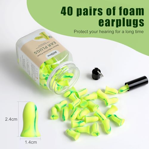 Bouchons d'Oreilles Anti Bruit – 60 Paires Réutilisables en Mousse Souple