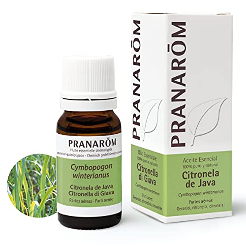 PRANARÔM - Huile Essentielle de Citronnelle de Java Partie Aérienne - Anti-moustiques - 100% Pure Et Naturelle - HECT - 10 ml