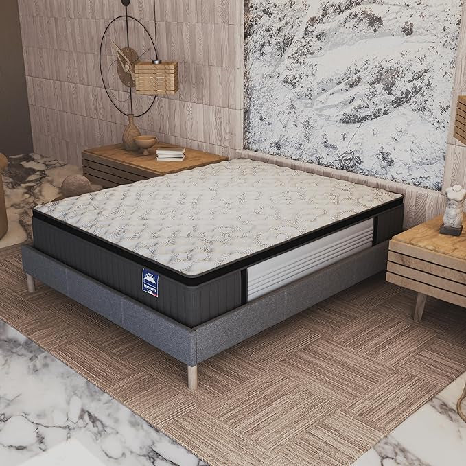 Matelas- Hybride Ressorts Ensachés & Mousse Mémoire de Forme  Technologie SANITIZED 🇫🇷