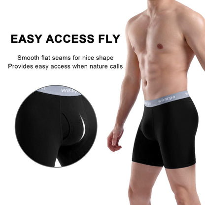 Boxers Homme Coton Confort – Lot de 4 Sans Étiquette