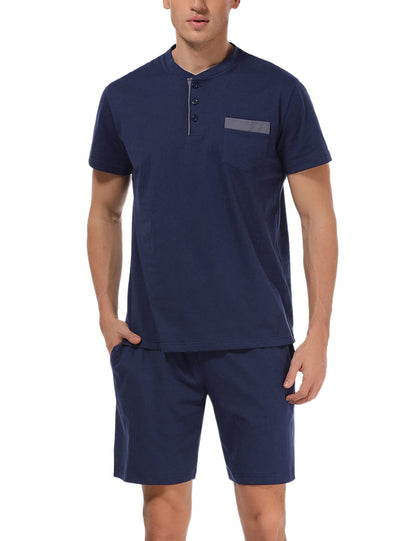 Pyjama Homme Coton Été – Ensemble Confortable et Décontracté