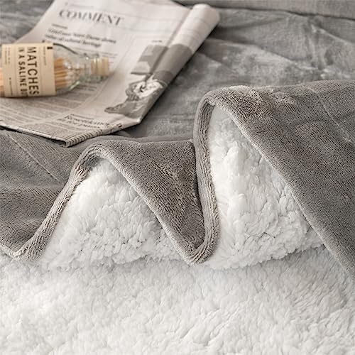 Couverture Polaire Grise en Sherpa