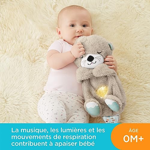 Fisher-Price Ma Loutre Câlins Bonne Nuit – Peluche Veilleuse Musicale pour Bébé