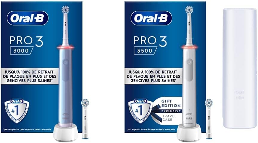 Oral-B Pro 3 3000 Brosse à Dents Électrique – Technologie 3D et Contrôle de la Pression