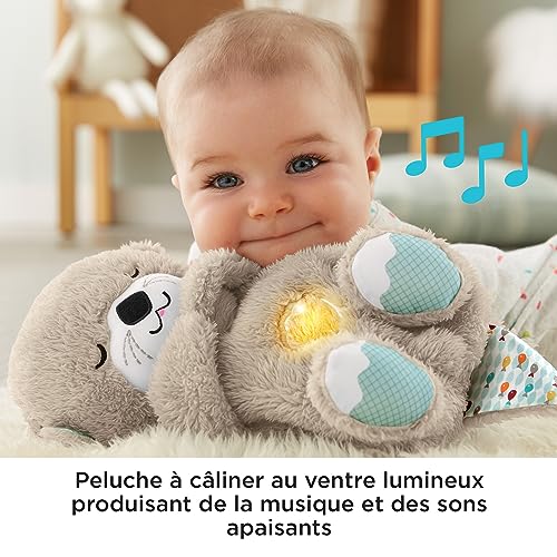 Fisher-Price Ma Loutre Câlins Bonne Nuit – Peluche Veilleuse Musicale pour Bébé