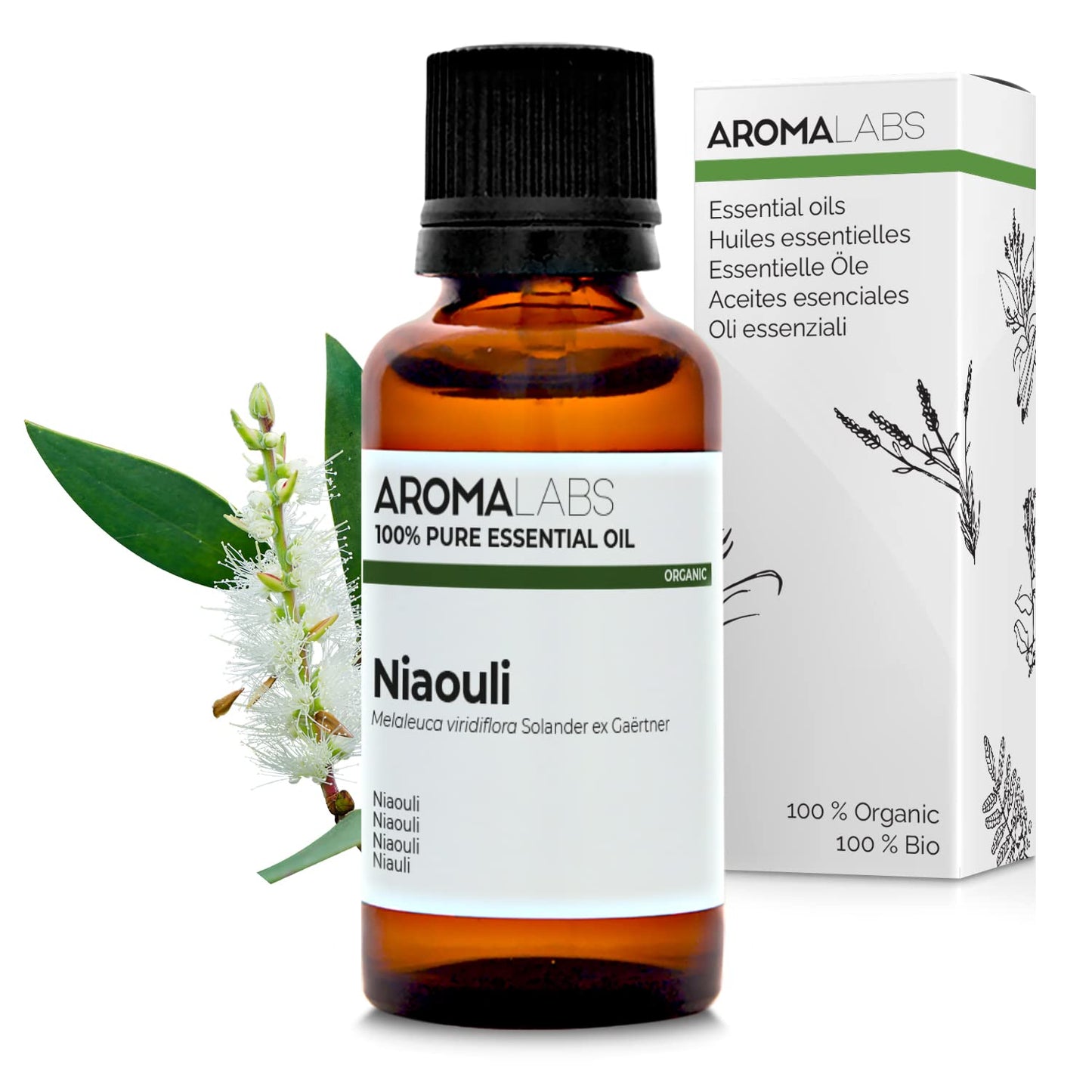 Huile Essentielle BIO Niaouli | 100% Pure, Naturelle, Chémotypée - 30mL