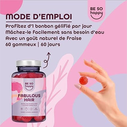 Gummies Pousse Cheveux | 60 Jours | FABULOUS HAIR – Croissance & Fortification 🌿