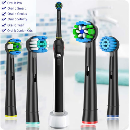 Brossettes Compatibles avec Oral-B – Lot de 16 Têtes de Rechange pour Brosse à Dents Électrique