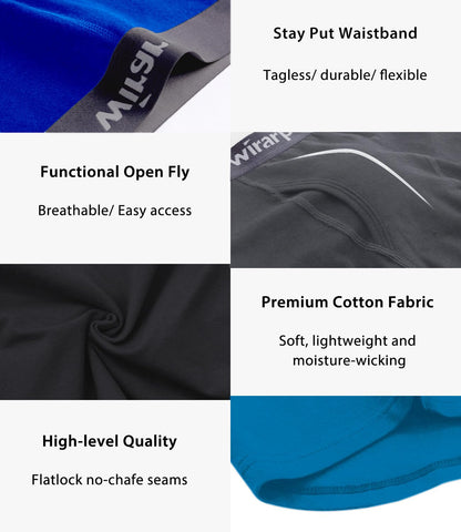 Boxers Homme Coton Confort – Lot de 4 Sans Étiquette