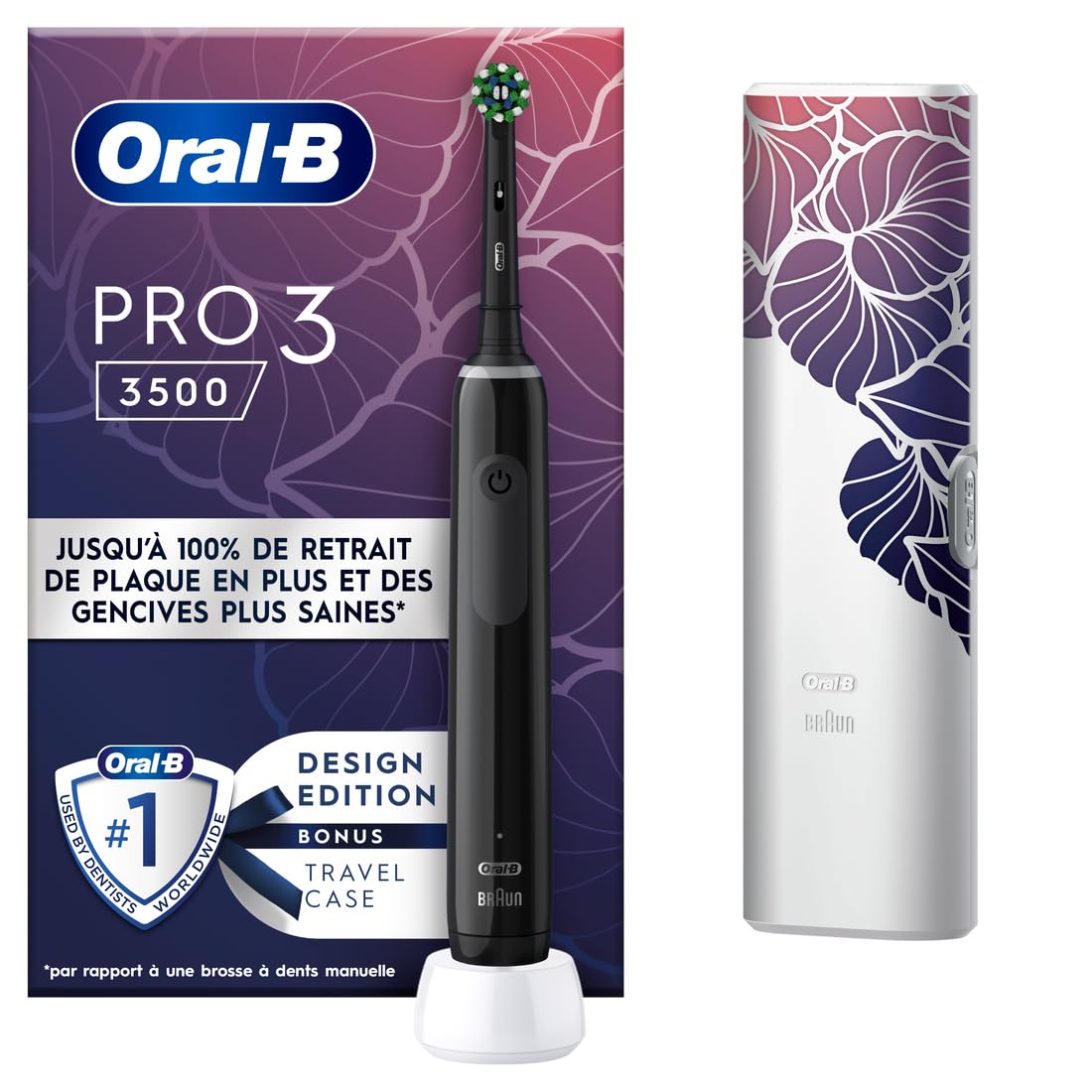 Oral-B Pro 3 3000 Brosse à Dents Électrique – Technologie 3D et Contrôle de la Pression