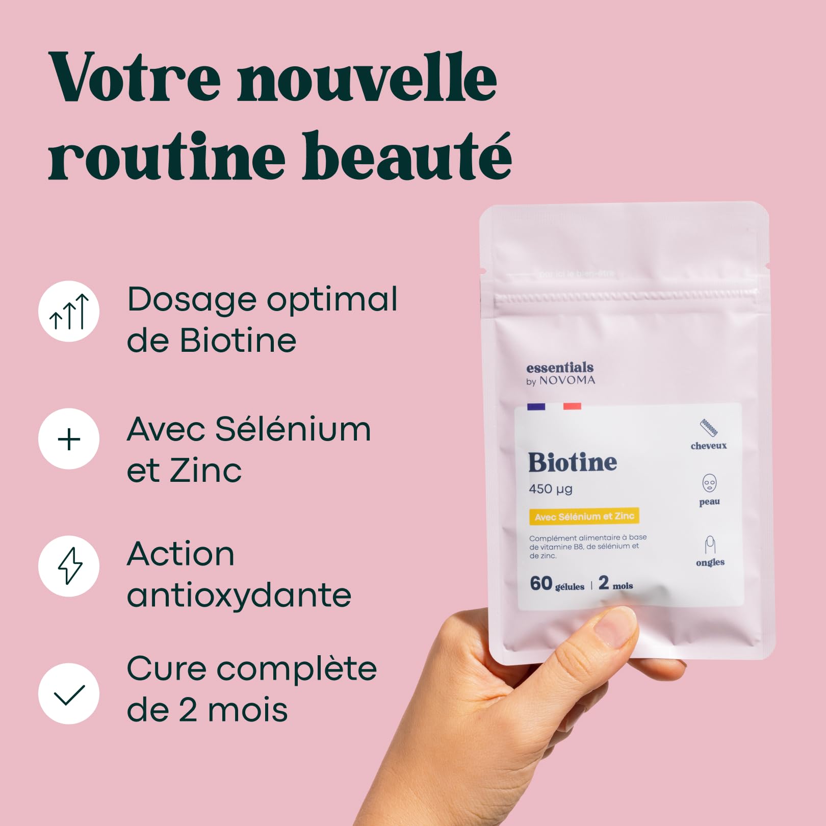 Biotine avec Sélénium et Zinc