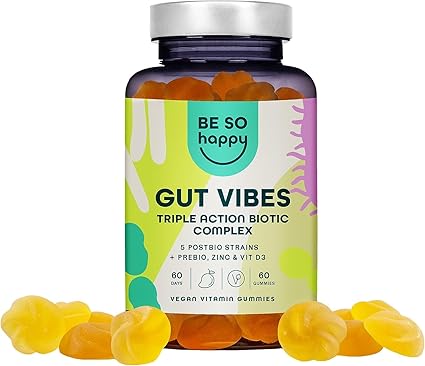 Gummies Santé Intestinale | 60 Jours | BeSoHappy® GUT VIBES – Digestion & Immunité 🦠