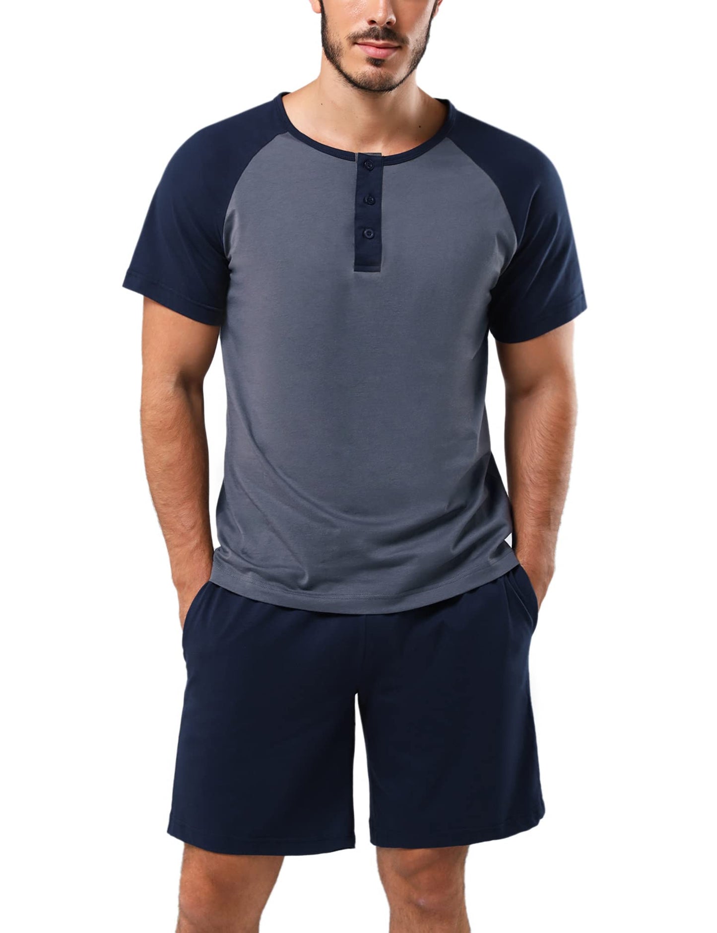 Pyjama Homme Coton Été – Ensemble Confortable et Décontracté