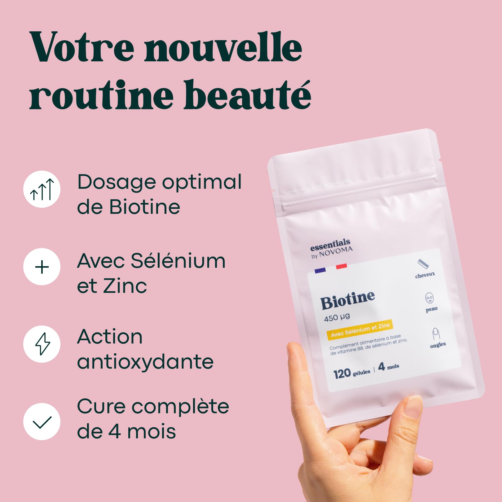 Biotine avec Sélénium et Zinc
