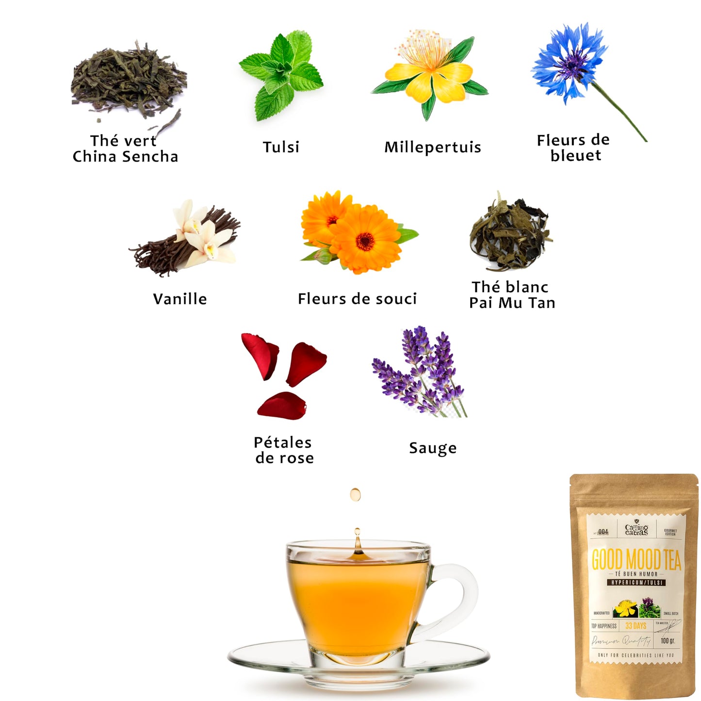 Tisane Relaxante et Anti-Stress – L'Art de la Détente 🧘🏽‍♀️100G