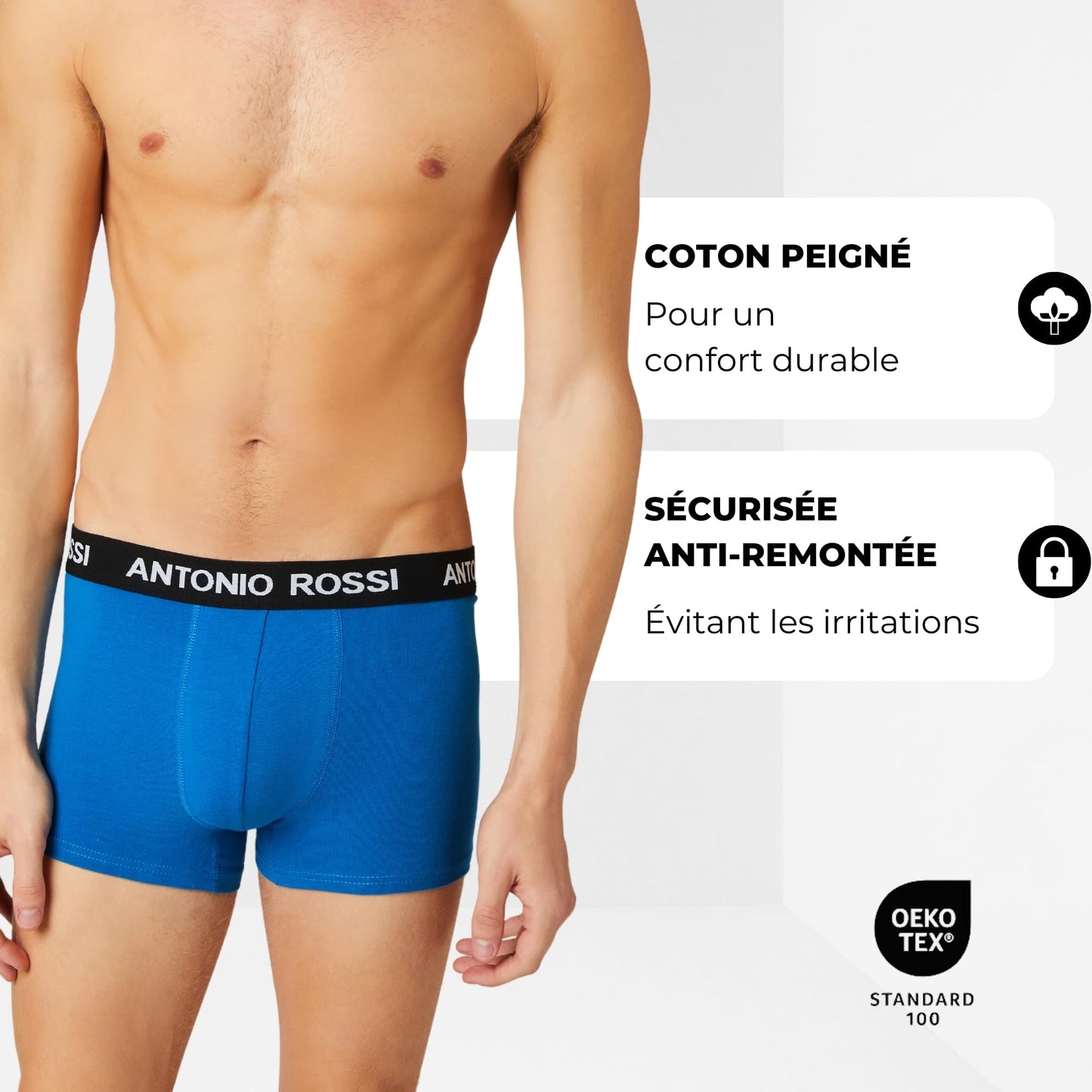 Lot de 12 Boxers Ajustés pour Hommes