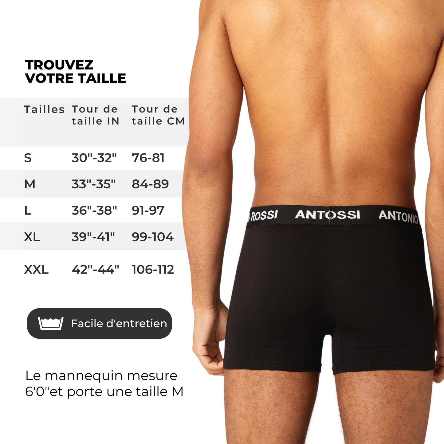 Lot de 12 Boxers Ajustés pour Hommes