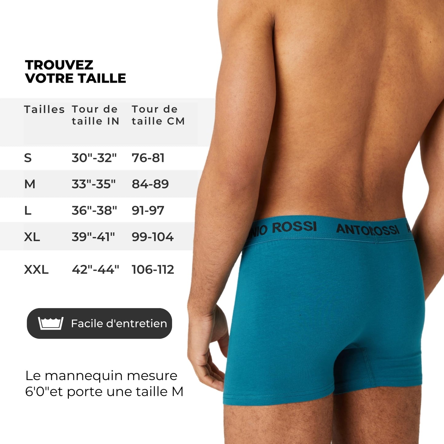 Lot de 12 Boxers Ajustés pour Hommes