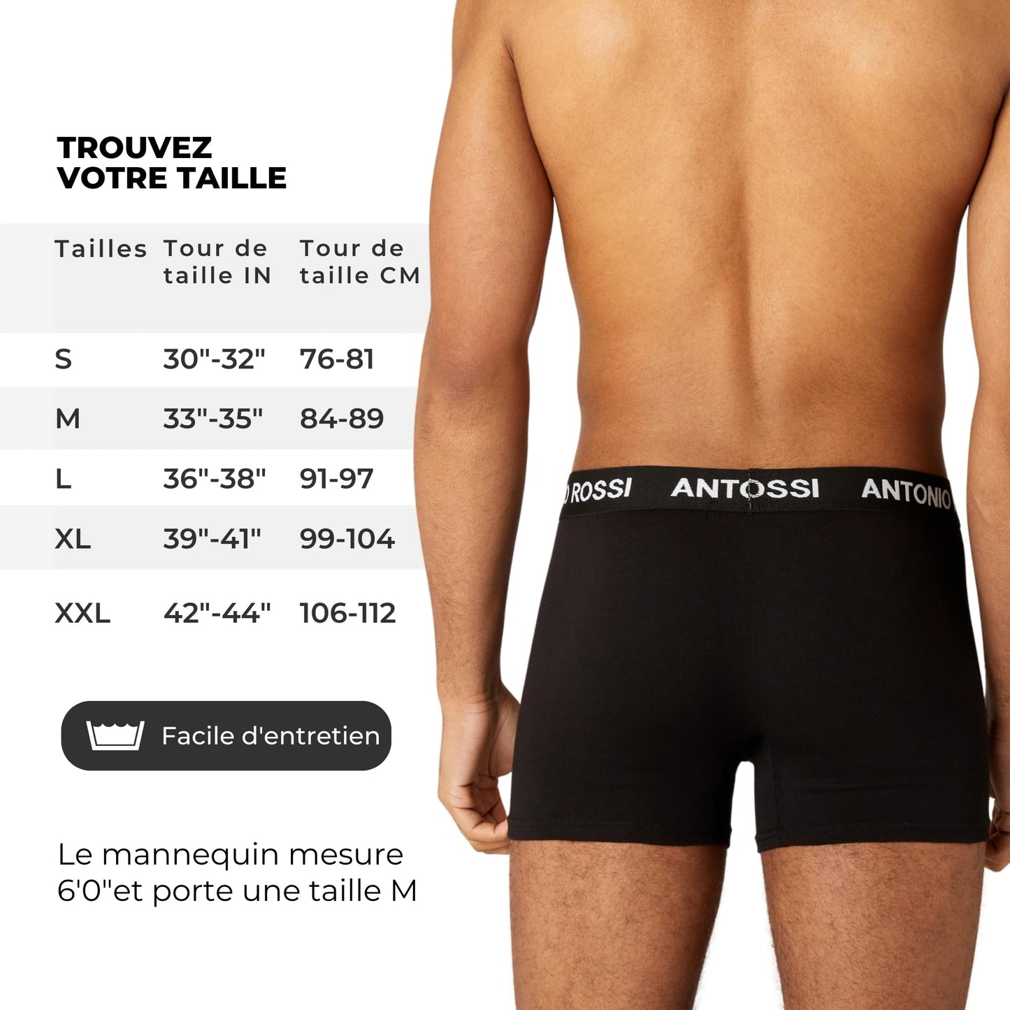 Lot de 12 Boxers Ajustés pour Hommes