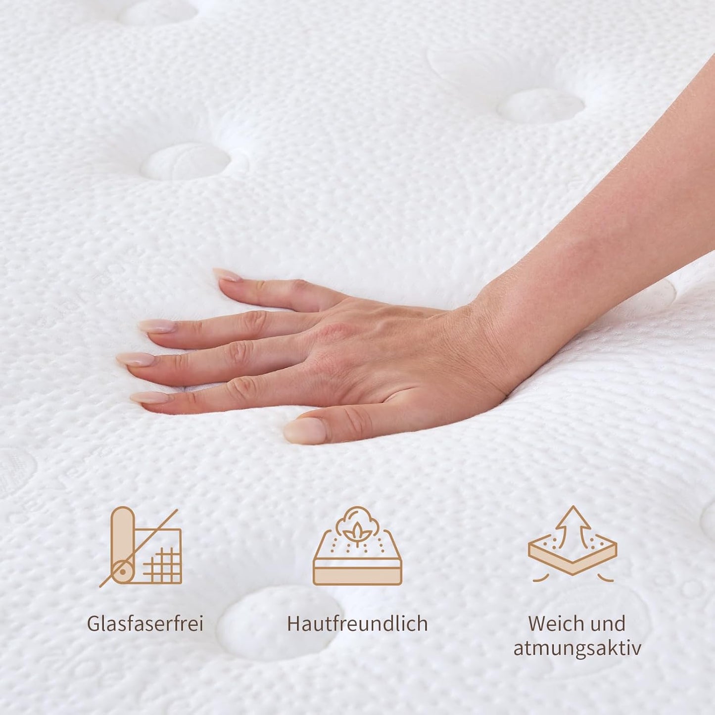 Hiepunos Matelas | Hybride à Ressorts Ensachés et Mémoire de Forme