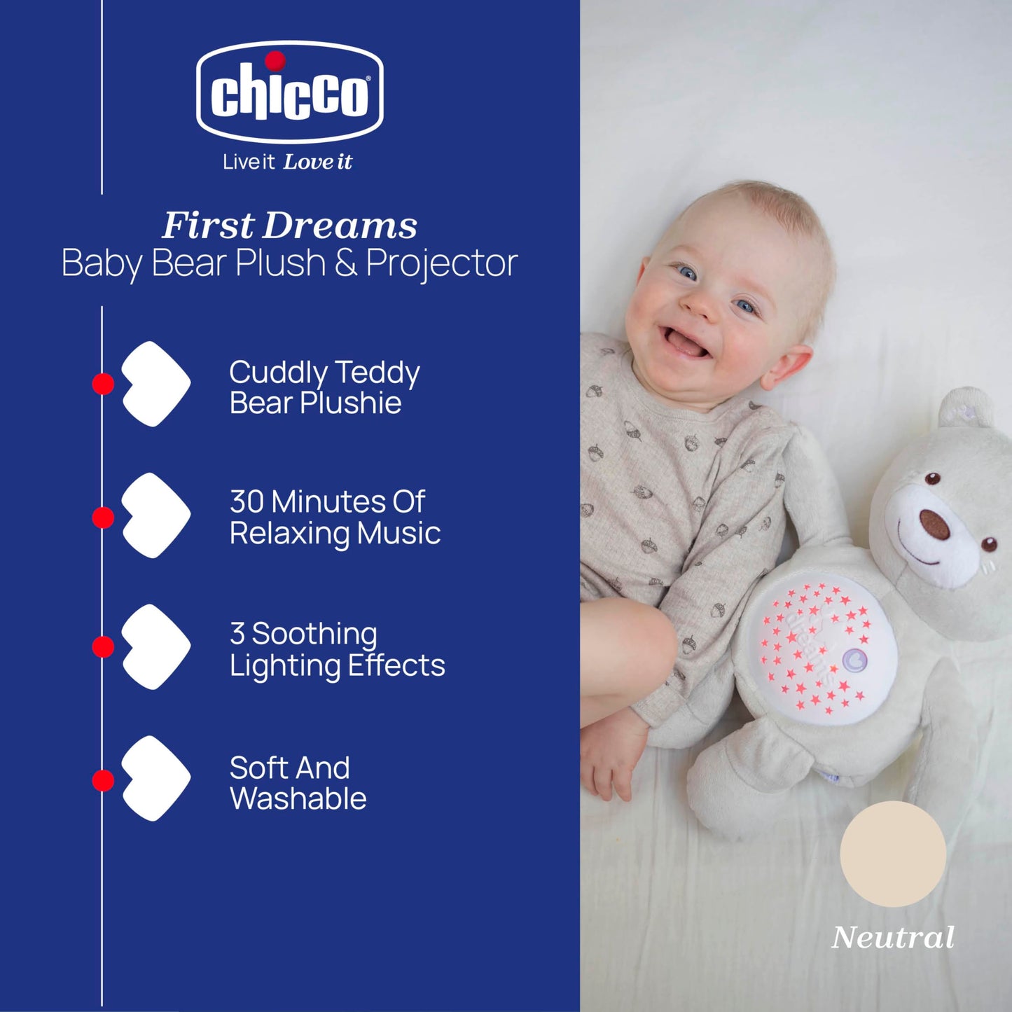 Chicco First Dreams - Mouton Berceur Musical avec Veilleuse Lumineuse 🌙