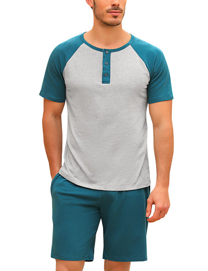 Pyjama Homme Coton Été – Ensemble Confortable et Décontracté