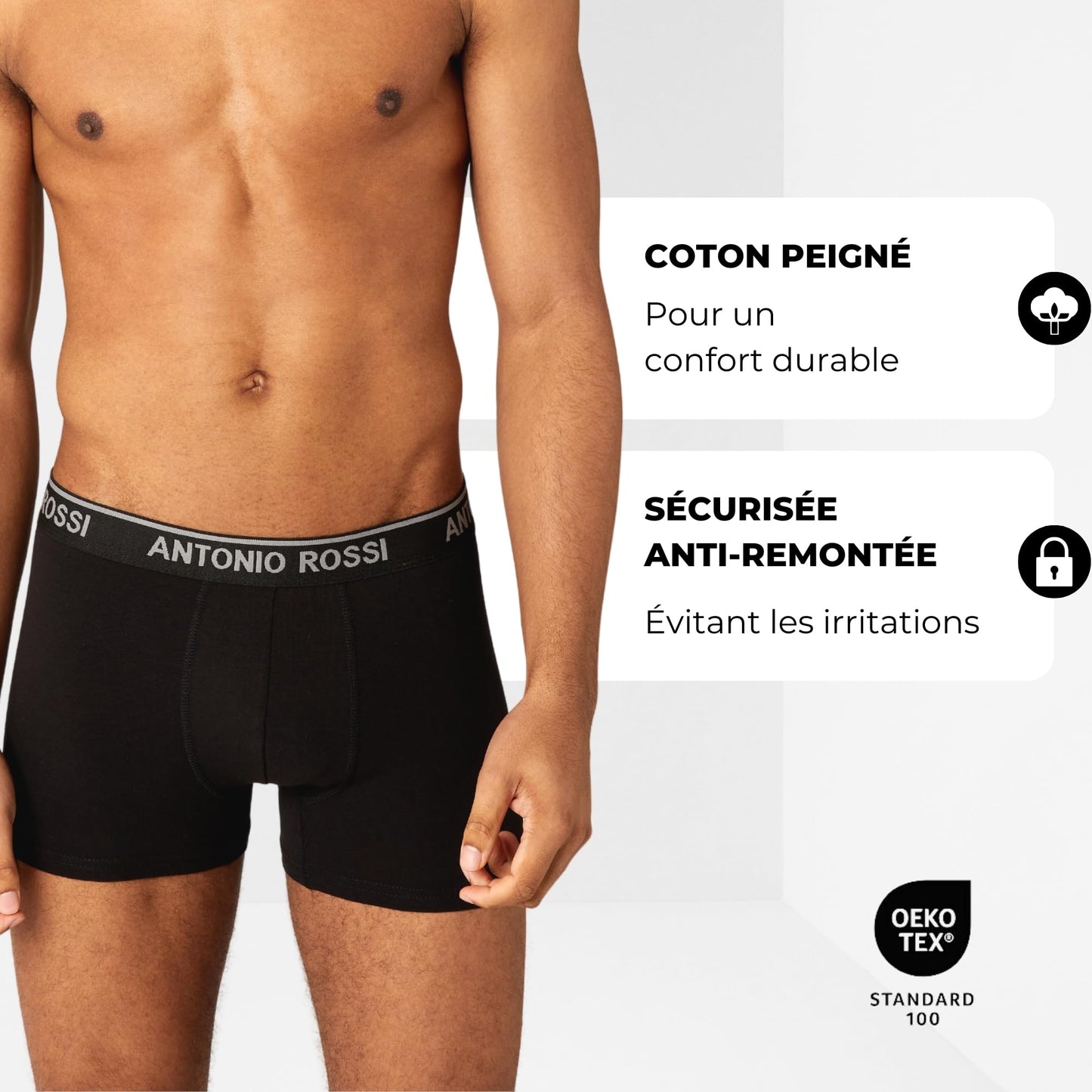 Lot de 12 Boxers Ajustés pour Hommes