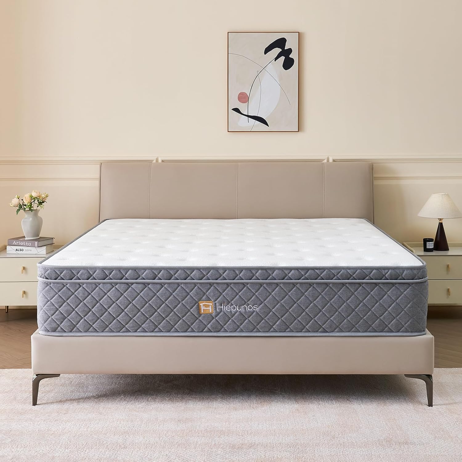 Hiepunos Matelas | Hybride à Ressorts Ensachés et Mémoire de Forme