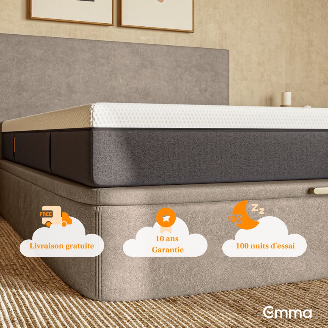 Emma Hybride Matelas | 5 Zones de Confort, Hauteur 25 cm