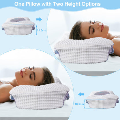 Oreiller Cervical Ergonomique en Mousse à Mémoire – Confort Absolu pour un Sommeil Réparateur