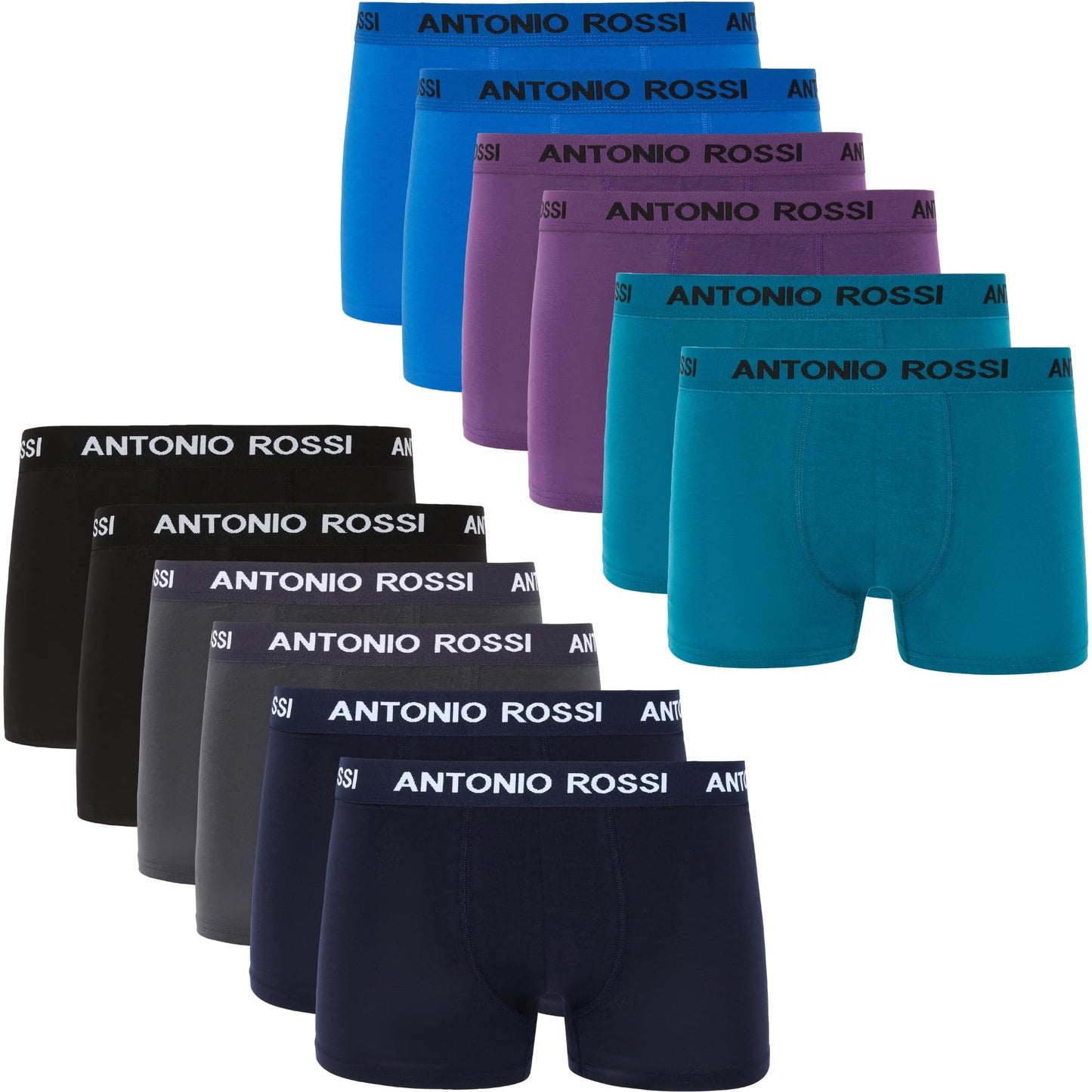 Lot de 12 Boxers Ajustés pour Hommes