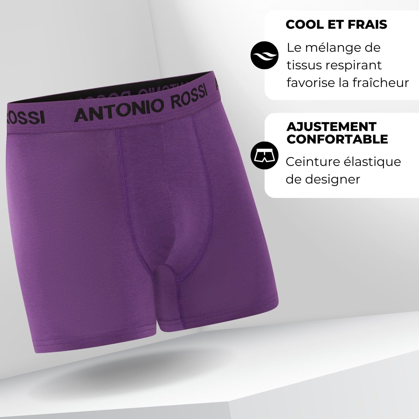 Lot de 12 Boxers Ajustés pour Hommes