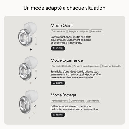 Bouchons d’oreille ajustables Loop Switch 2 – 3 modes de protection en 1