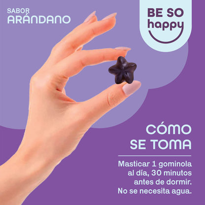 Mélatonine Gummies | 60 Jours | BeSoHappy® SWEET DREAMS – Pour un Sommeil Réparateur 🌙