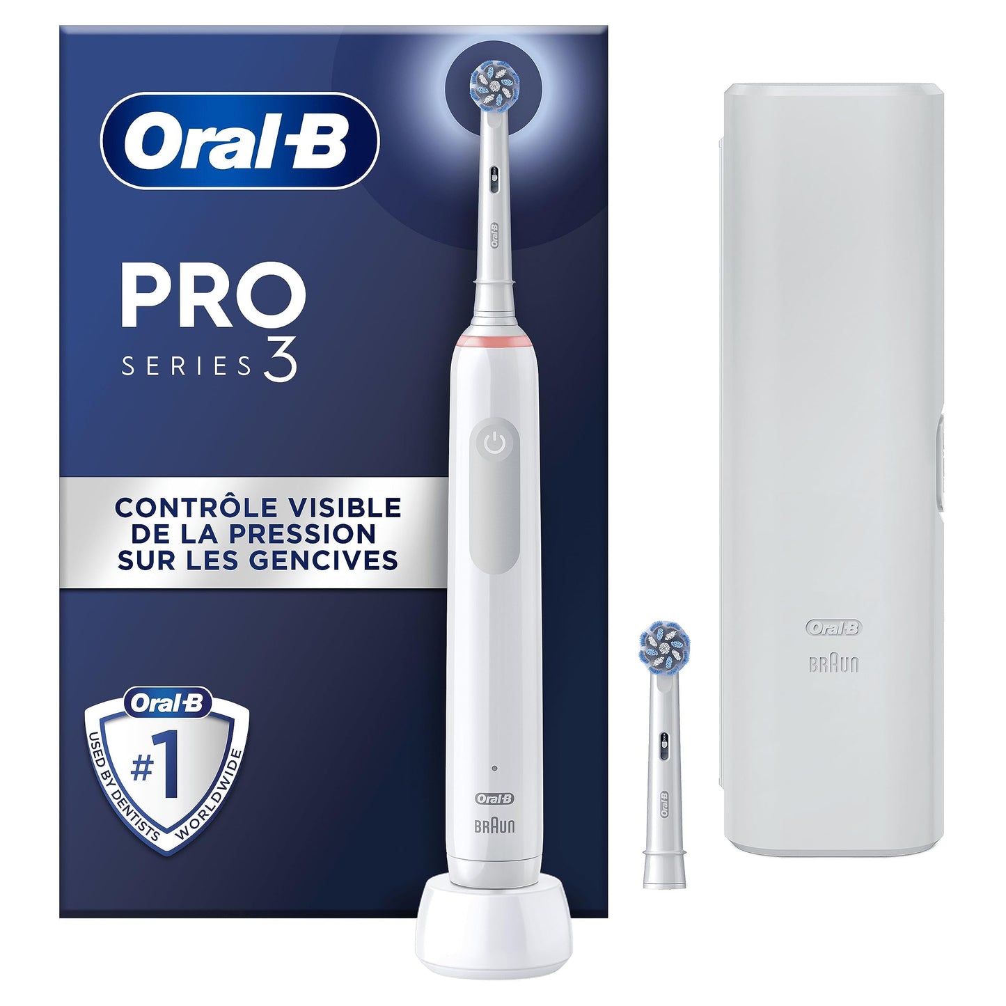 Oral-B Pro 3 3000 Brosse à Dents Électrique – Technologie 3D et Contrôle de la Pression