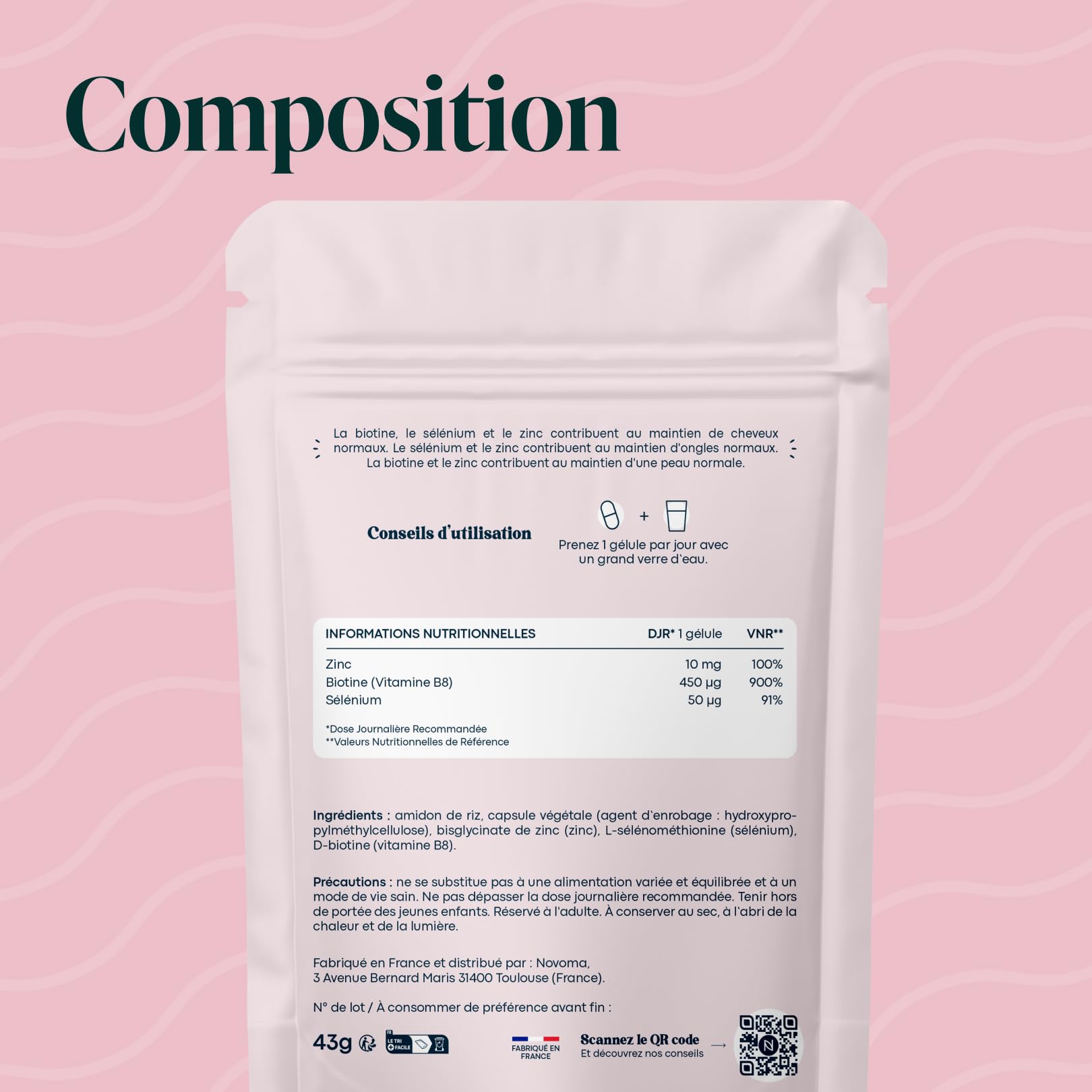 Biotine avec Sélénium et Zinc