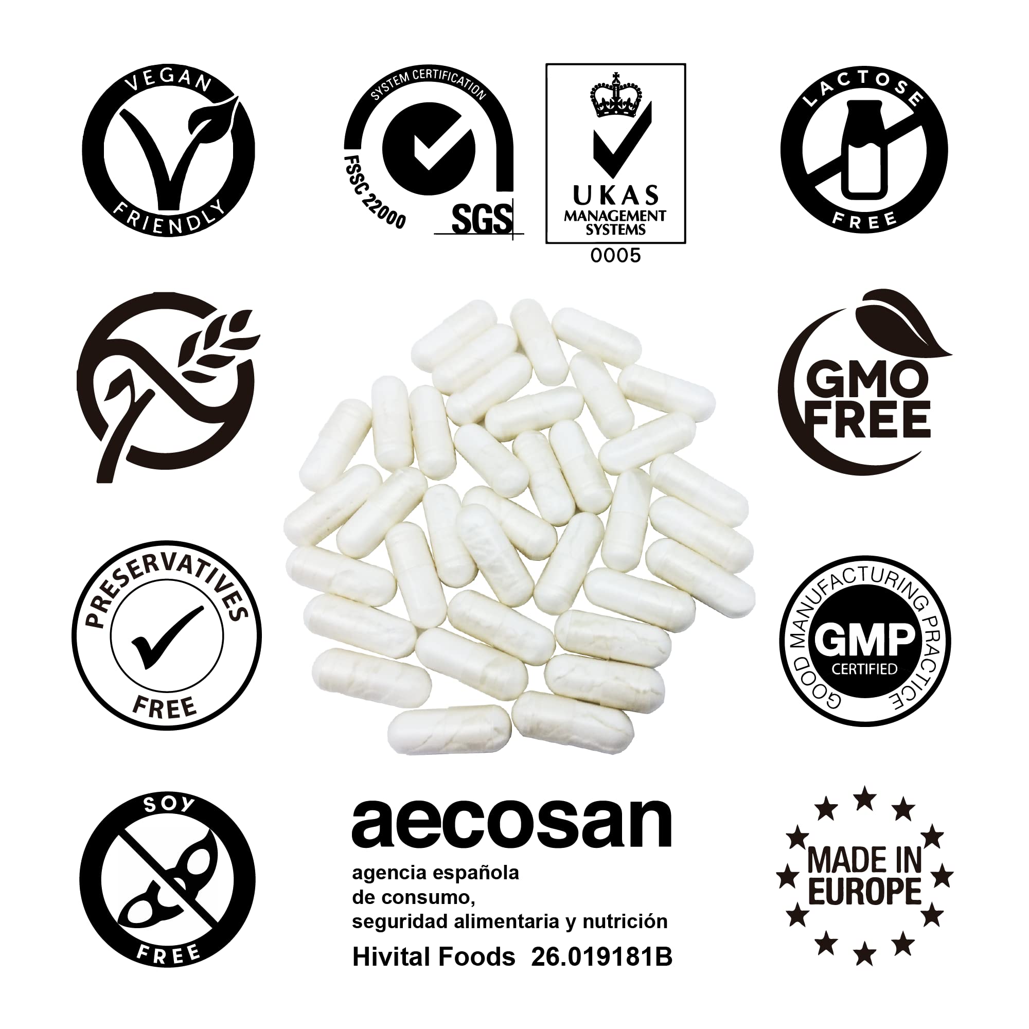 GABA 1300 mg avec Vitamine B6 | 240 Gélules Végétaliennes