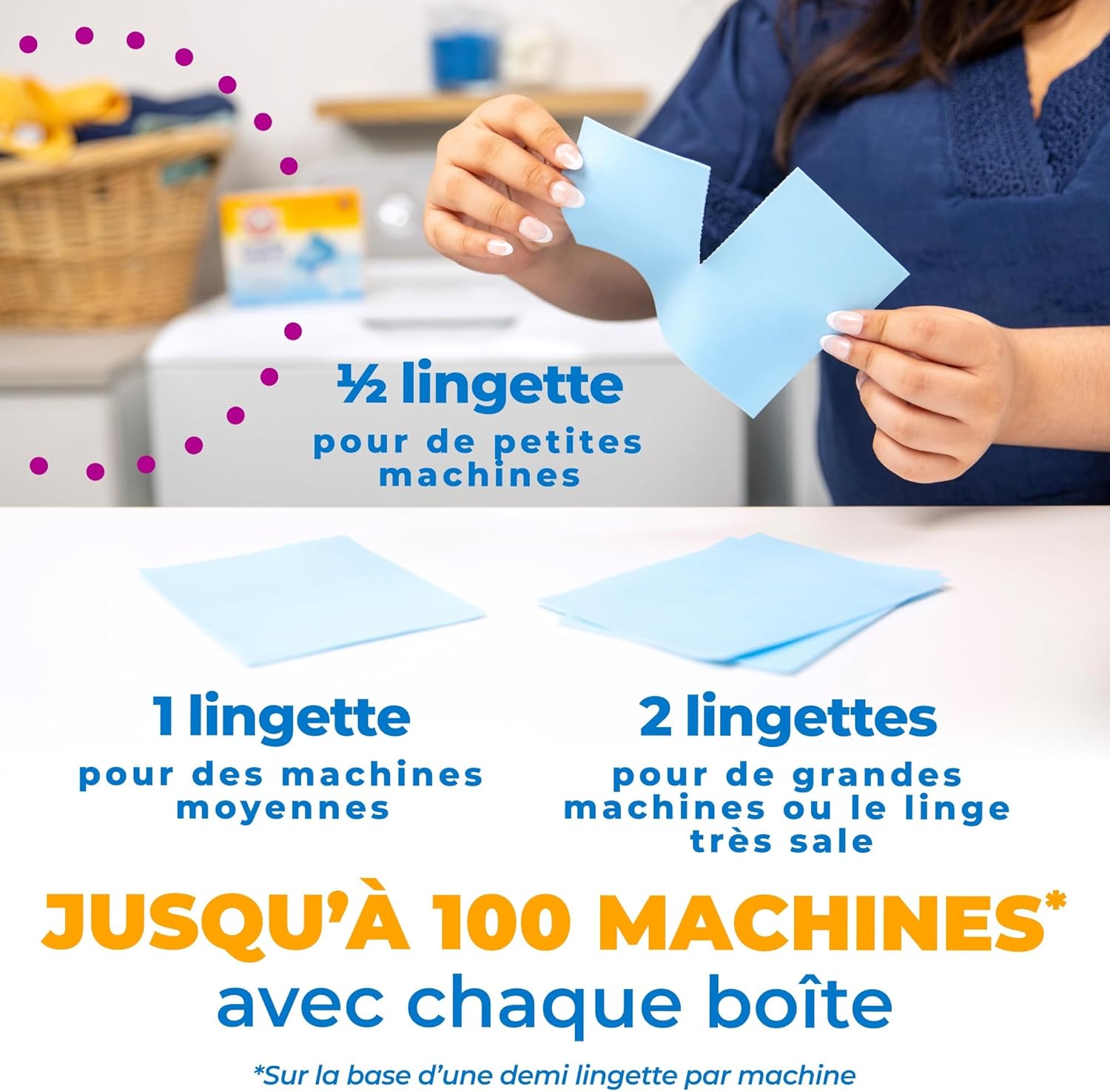 Feuilles de Lessive – Détergent Soluble, Sans Plastique, Jusqu’à 100 Machines